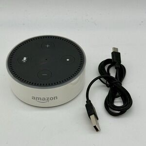 Amazon Echo Dot White RS03QR With USB Cable Tested